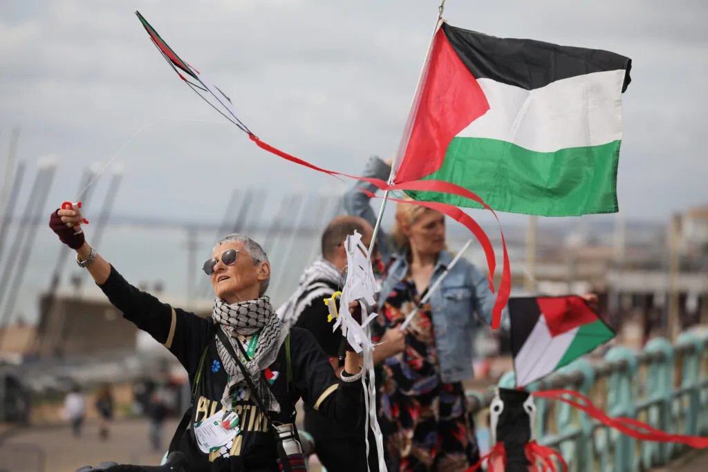 Pro-Palestine demonstration at the conference