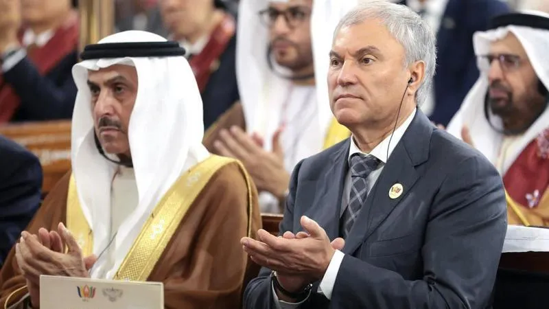 Delegation Led by Volodin Arrives at India's Parliament