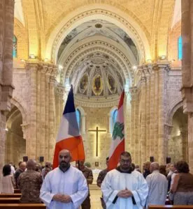 Ceremony at Saint-Louis Cathedral in Beirut